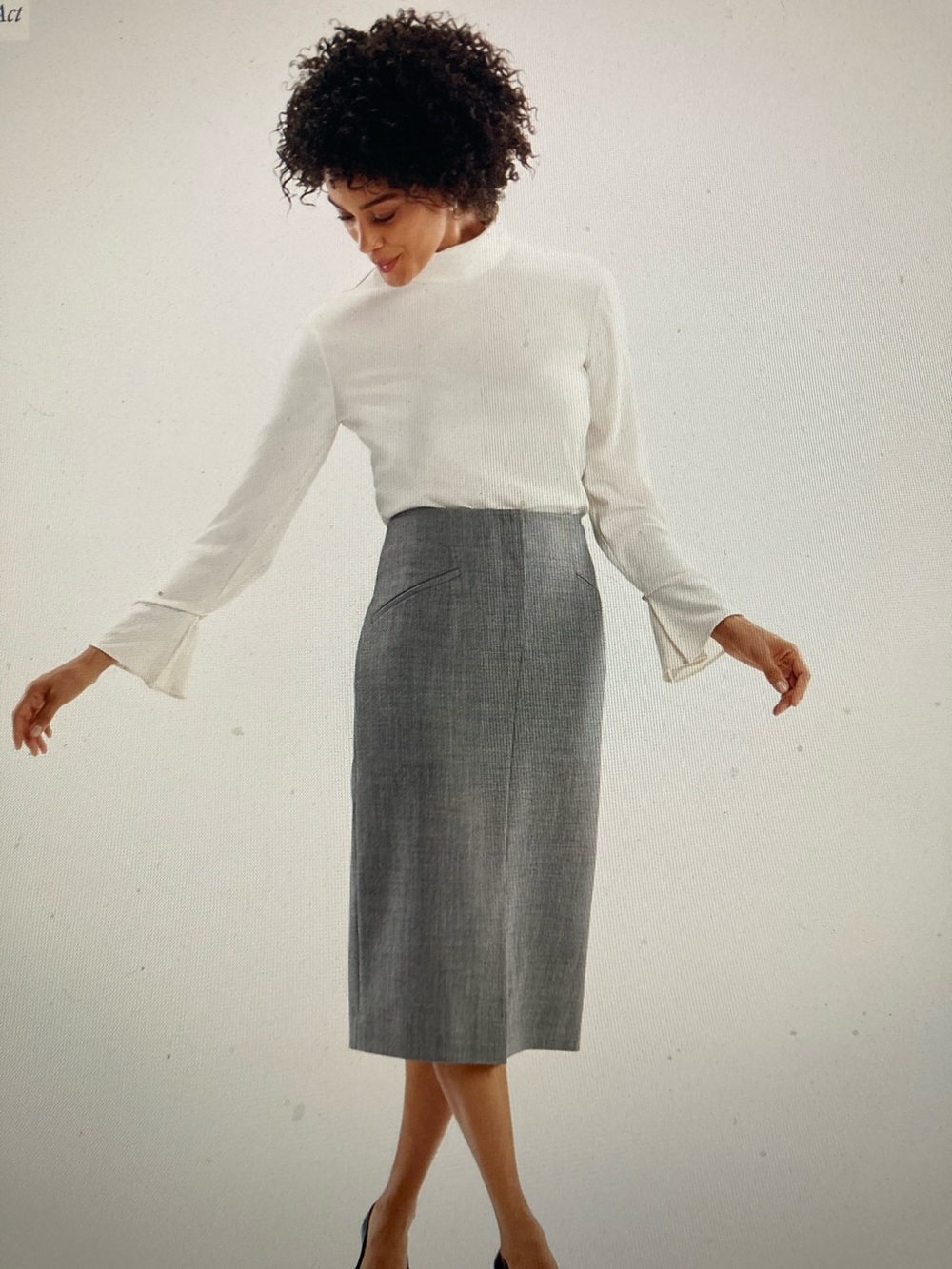 MM Lafleur Surrey Skirt Sharkskin